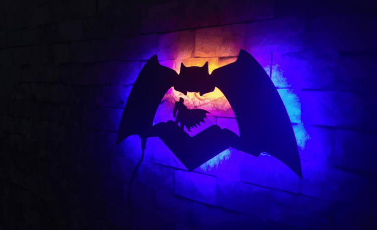 Batman Led Sign, Superhero Dc World Gift Neon Sign, Home Decor Led Light Wood, Batman Wall Decor, Batman Lighted Decor, Kids Room Decor