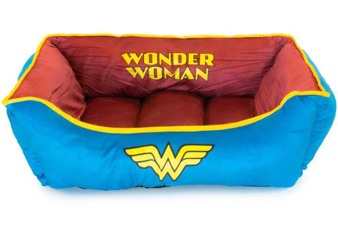 Blue and Dark Red Wonder Woman Pet Bed