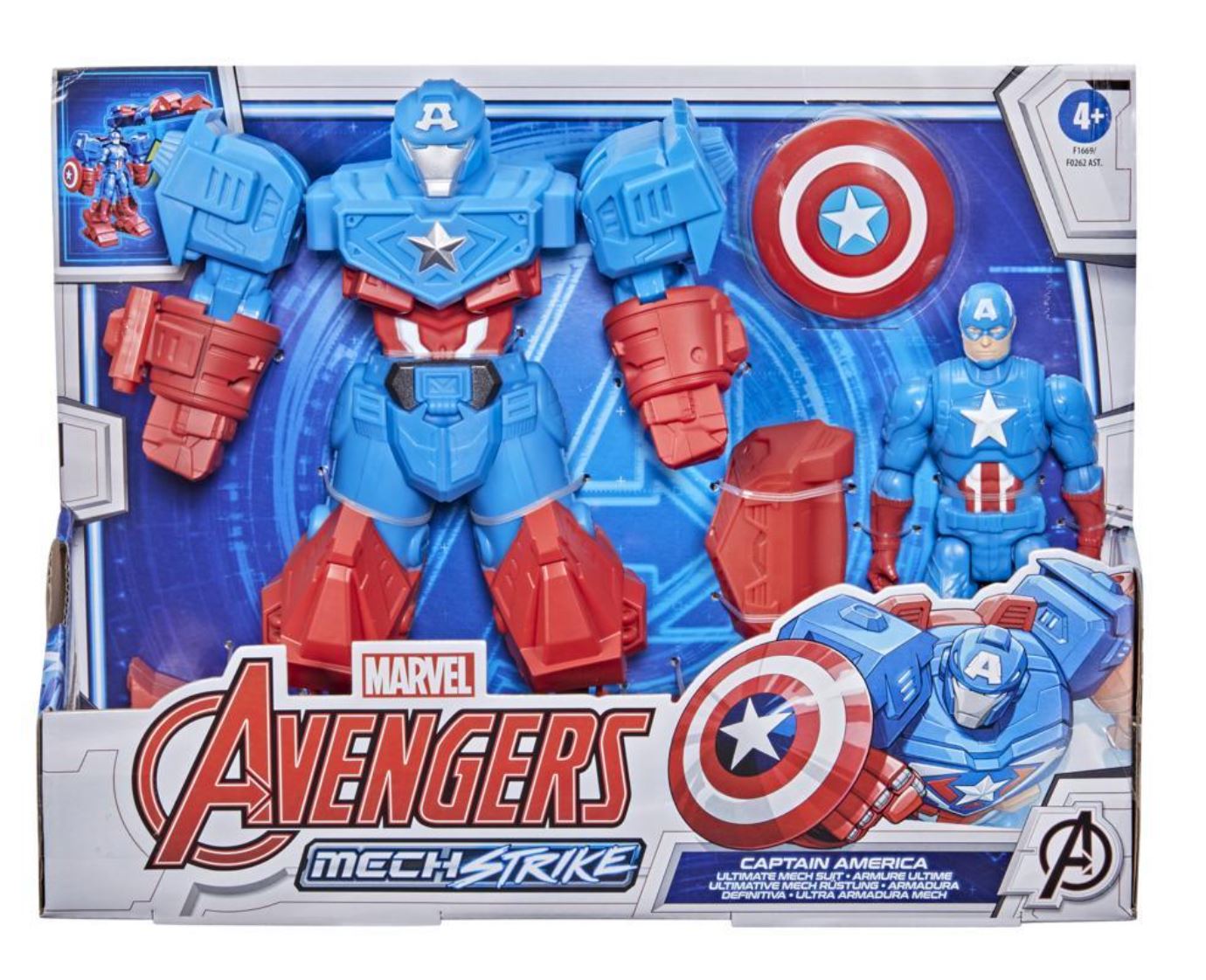 Hasbro Avengers Mech Strike 8-inch Ultimate Mech Suit Captain America Action Figure