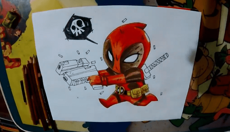 Chibi Deadpool - Adding Details to the Body