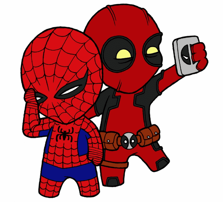 Spiderman and Deadpool Chibi