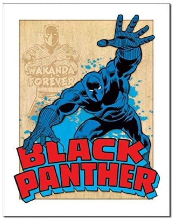 Keviewly Black Panther Superhero DC Comic Retro Distressed Wall Decor