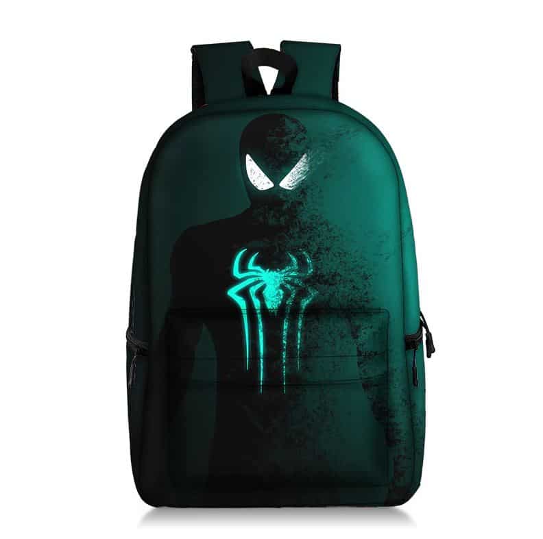 Metallic Teal Luminous Spider-Man Backpack