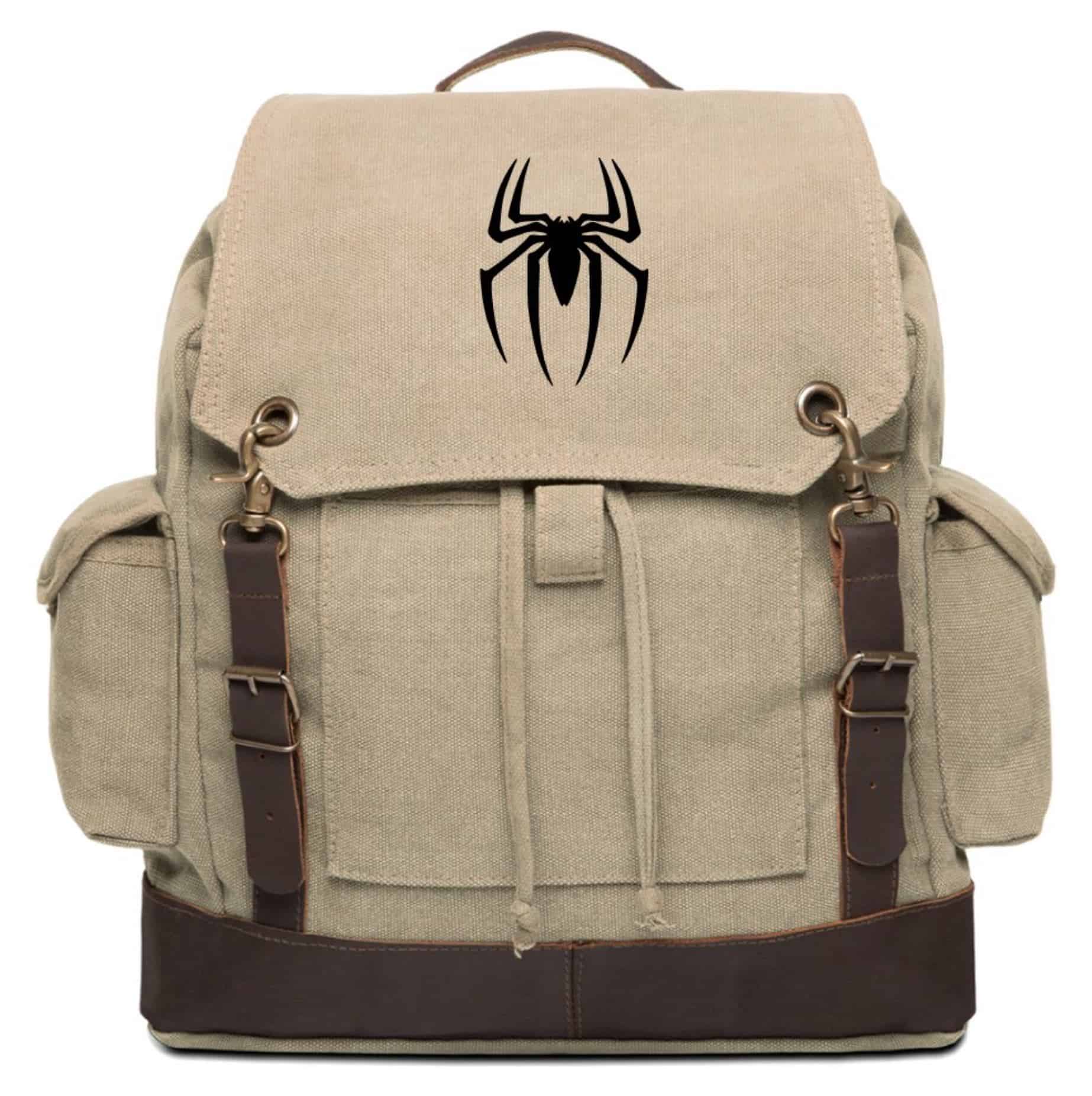 Stonewashed Canvas and Leather Spider-Man Backpack