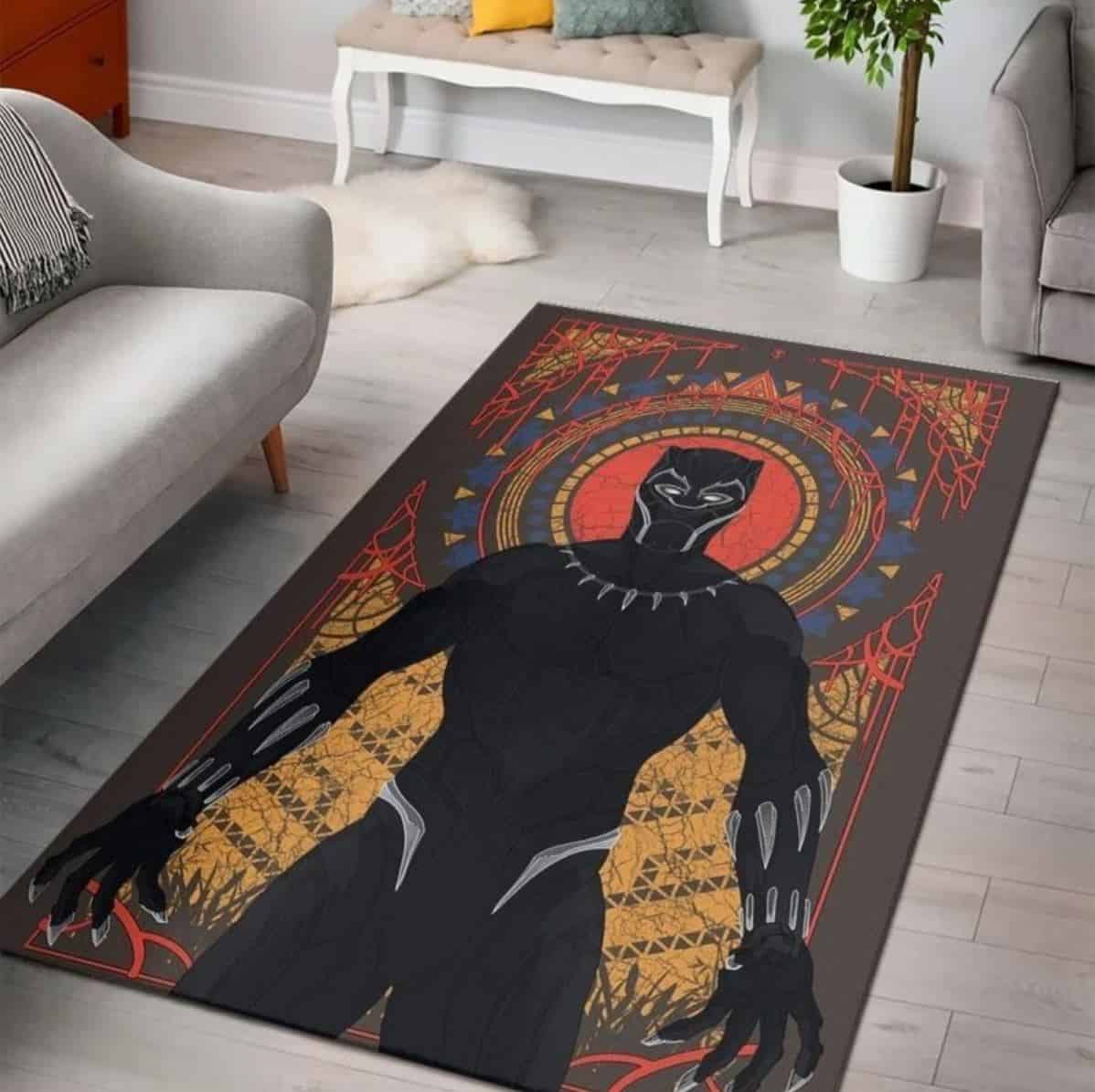 Black Panther Wakanda Marvel Area Rug Carpet