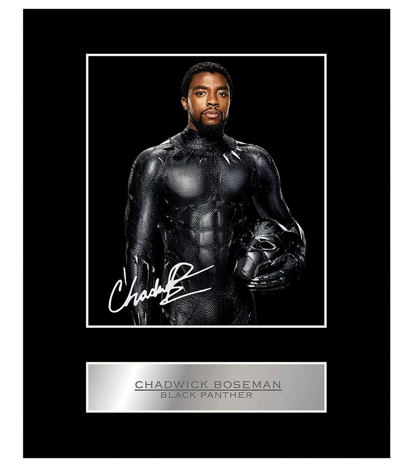 Chadwick Boseman's Signed Mounted Photo