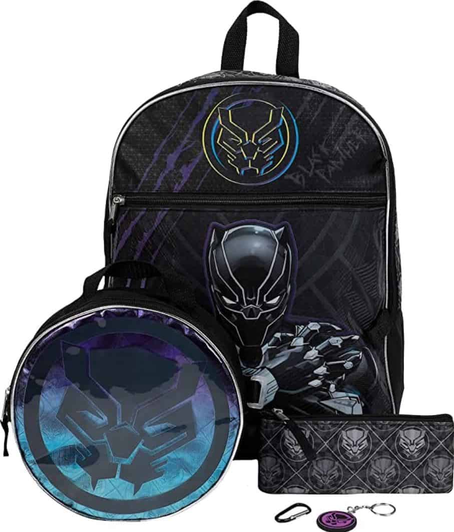 Marvel Comics Black Panther 5-Piece Backpack Set