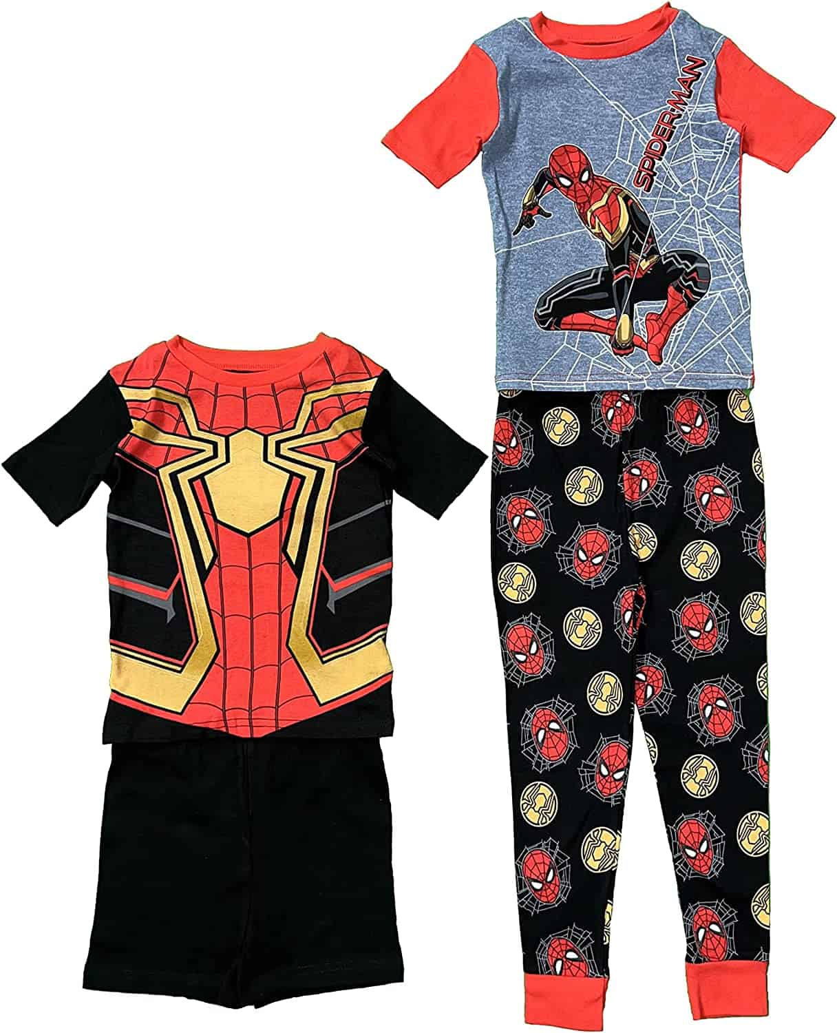 Best Spiderman Kids Pajamas spider-man 4-piece pajama set