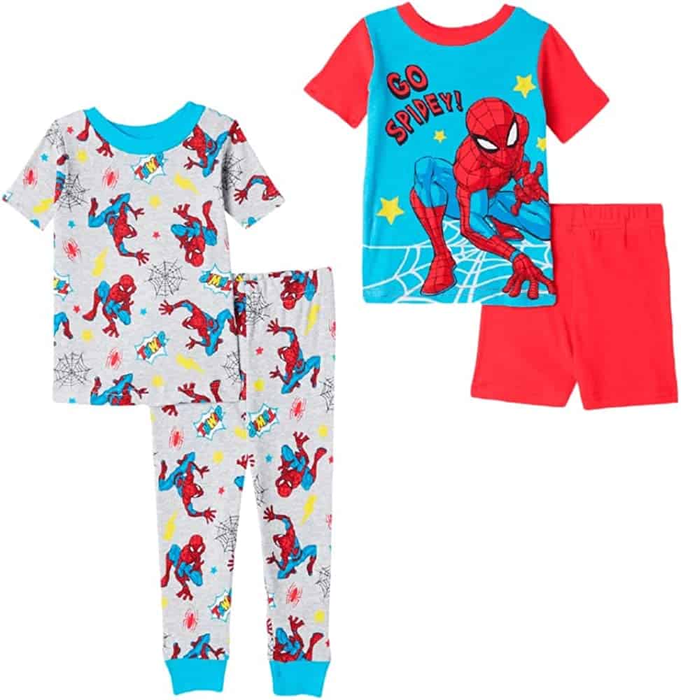 Best Spiderman Kids Pajamas spider-man 4-piece snug-fit cotton pajamas set