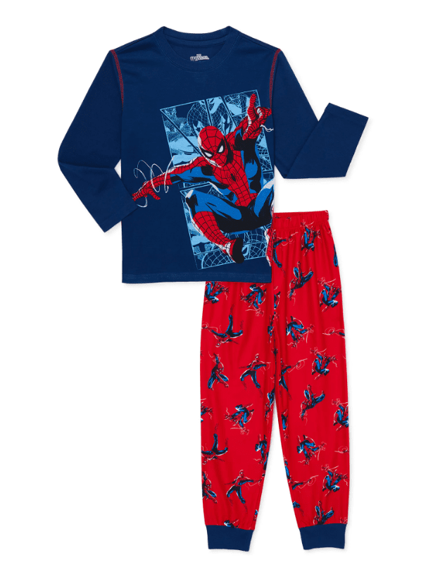 Best Spiderman Kids Pajamas spider-man boys long sleeve 2-piece pajama set