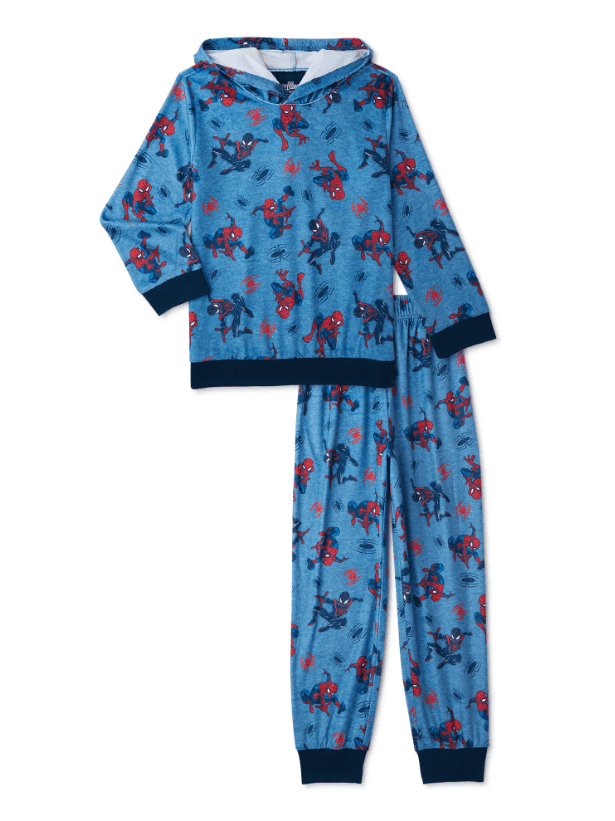 Best Spiderman Kids Pajamas spider-man hooded pajamas set