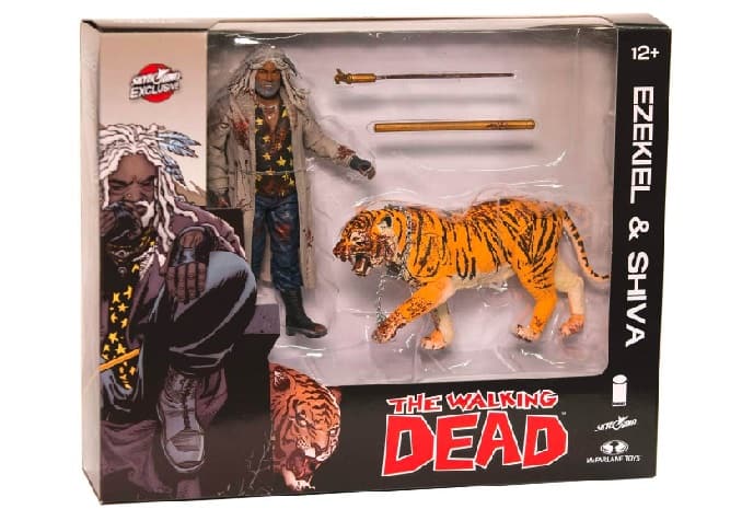 Ezekiel and Shiva from The Walking Dead action figures